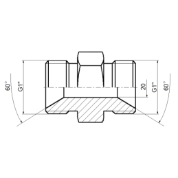 10 x Tiesios hidraulinės jungties tipas: BB sriegiai: BSP 1" - BSP 1"