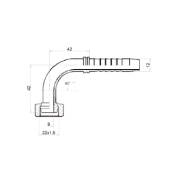 10 x DKM-90 KAMPINIS RUTULYS GORFUOTAS DN12 1/2SN M22x1.5