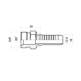 5 x AGR TIESUS UŽSPAUDIMAS DN16 1SN 2SN 5/8"