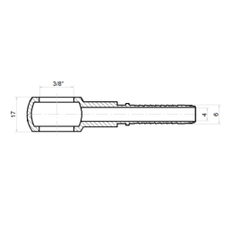 5 x RNR tiesus vamzdinis sriegis DN6 1/2SN, kilpelė: 3/8" aukštis: 17 mm