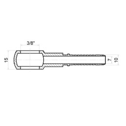 5 x RNR tiesus vamzdinis sriegis DN10 1/2SN, kilpelė: 3/8" aukštis: 15 mm