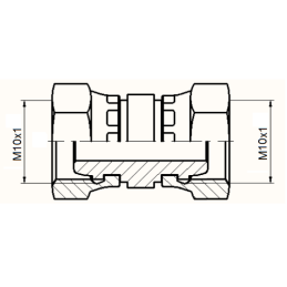 5 x Tiesios hidraulinės jungties tipas: AA, metriniai sriegiai: 10x1 - 10x1