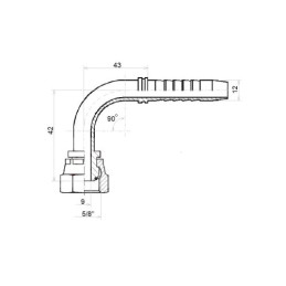 5 x Kampinis jungiamasis elementas DKR-90 DN12 (13) 1SN 2SN 5/8"