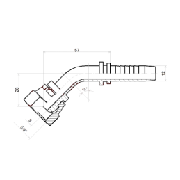 5 x DKR-45 ANGLE CUT DN12 (13) 1SN 2SN 5/8"
