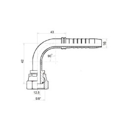 5 x Kampinis tvirtinimas DKR-90 DN16 1SN 2SN 5/8"