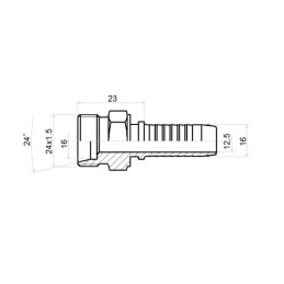 5 x Tiesi jungtis CEL DN16 1SN 2SN M24x1.5