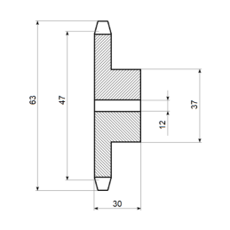 5 x Grūdintas grandinės žvaigriukas, 11 dantų, 5/8", skirtas 10B-1 grandinei