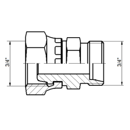 5 x Tiesios hidraulinės jungties tipas: AB colių sriegis: 3/4" - 3/4"