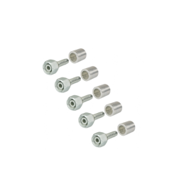 5 x DKOL tiesus jungiamasis elementas su metriniu sriegiu komplekte su įvore