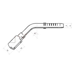 5 x RNM-45 banžo jungtis DN6 1/2SN su kilpa 10 mm, aukštis 10 mm