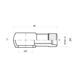 5 x M18 G3/8" kilpinė jungtis, pridedamas 3/8" kilpinis varžtas
