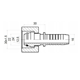 5 x DKOL TIESUS FLANŠAS DN16 1SN 2SN M30x1.5