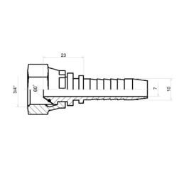 5 x Tiesi jungtis DKR DN10 1SN 2SN 3/4"