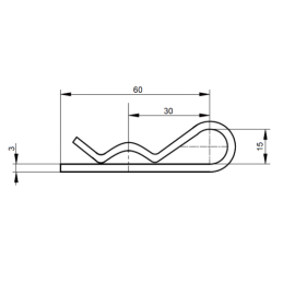 5 x Pavaros kaištis su vielokaiščiu, ilgis: 40 mm, skersmuo: 15 mm