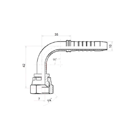 5 x DKJ-90 KAMPINIS PJOVIMAS DN10 1/2SN 5/8"-18 UNF