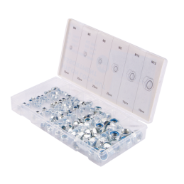 5 x Šešiakampių fiksavimo veržlių rinkinys su nailono įdėklu, 146 vnt.