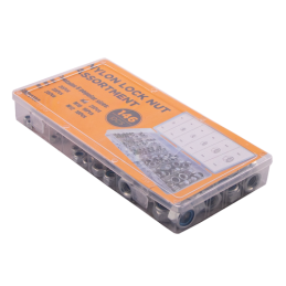 5 x Šešiakampių fiksavimo veržlių rinkinys su nailono įdėklu, 146 vnt.