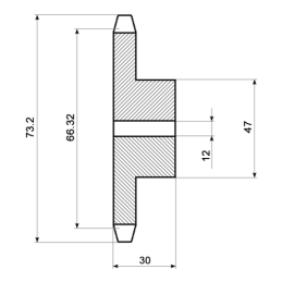 5 x Grūdintas grandinės žvaigriukas, 13 dantų, 5/8", skirtas 10B-1 grandinei