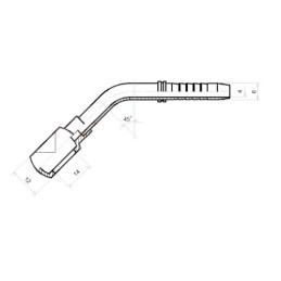 5 x RNM-45 banžo jungtis DN6 1/2SN su kilpa 14 mm, aukštis 12 mm