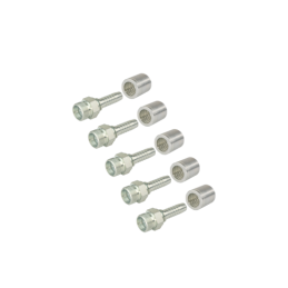 5 x CEL tiesus jungiamasis elementas su metriniu sriegiu komplekte su įvore