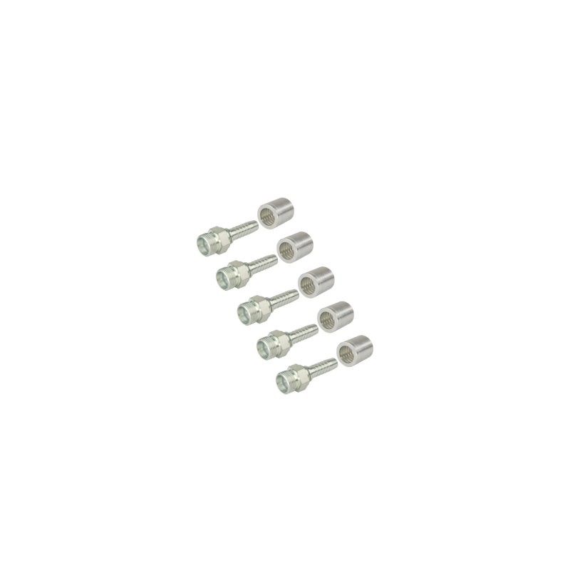 5 x CEL tiesus jungiamasis elementas su metriniu sriegiu komplekte su įvore