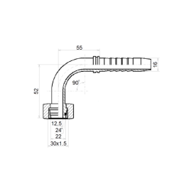 5 x DKOL-90 KAMPINIS DN16 1SN 2SN M30x1.5