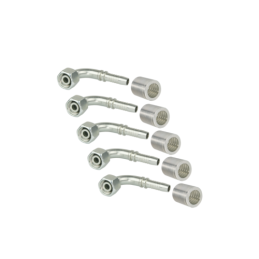 3 x DKOL-90 kampinis antgalis su metriniu sriegiu komplekte su įvore