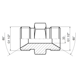 3 x Tiesios hidraulinės jungties tipas: BB sriegiai: BSP 1 1/2" - BSP 1 1/2"
