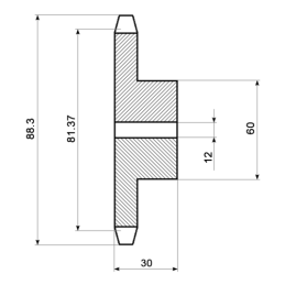 3 x Grūdintas grandinės žvaigriukas 16 dantų 5/8" 10B-1 grandinei