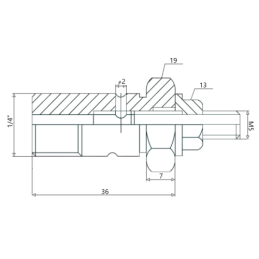3 x Droselio reguliavimo varžtas su 1/4 colio kilpa
