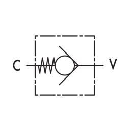 3 x VU linijinis hidraulinis atbulinis vožtuvas, sriegis: 1/4 colio, srautas: 20 l/min, maksimalus slėgis: 350 bar.