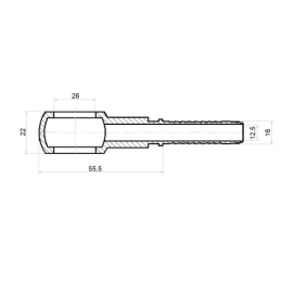3 x RNM TIESI JUNGIMO DETALĖ DN16 1SN 2SN KIAUŠELĖ 26 mm A: 22 mm