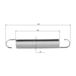 3 x Žemės ūkio priekabos D-47 302500000019 oro cilindro spyruoklė
