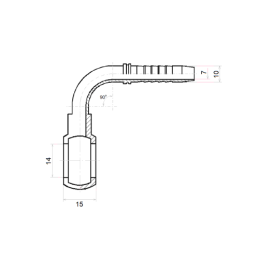 3 x RNM-90 banžo jungtis DN10 1SN 2SN kilpelė 14 mm aukštis: 15 mm