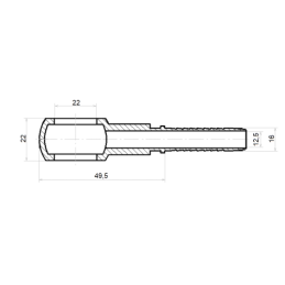 3 x RNM TIESI JUNGIMO DETALĖ DN16 1SN 2SN KILPELĖ 22 mm A: 22 mm