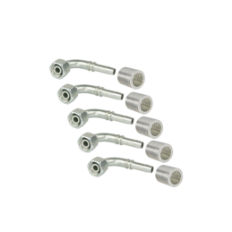 2 x DKOL-45 kampinis antgalis su metriniu sriegiu komplekte su įvore