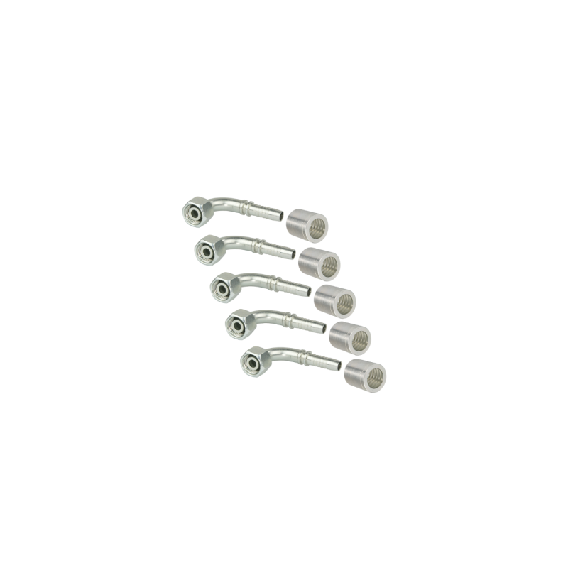 2 x DKOL-45 kampinis antgalis su metriniu sriegiu komplekte su įvore