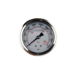 2 x Glicerino hidraulinis manometras, kurio ciferblato skersmuo 63 mm, slėgio matavimo diapazonas 0–315 barų, G1/4"