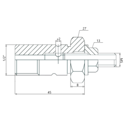 2 x Droselio reguliavimo varžtas su 1/2 colio kilpa