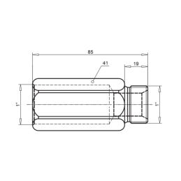 2 x VUBA AB 1" 350 bar apsauginio vožtuvo korpusas