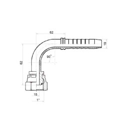 2 x Kampinis tvirtinimas DKR-90 DN19 (20) 1SN 2SN 1"