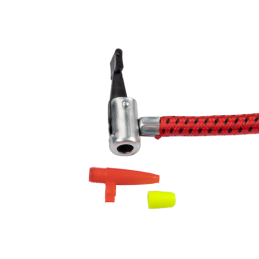 2 x Kojinė pompa oro pripūtimui, 2 stūmoklių, su 7 barų slėgio manometru