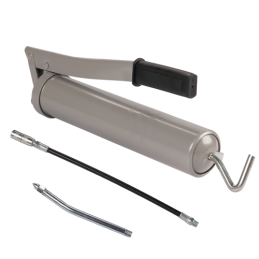 2 x Rankinis plieninis stūmoklinis tepalo pistoletas su žarna ir vamzdeliu