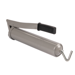 2 x Rankinis plieninis stūmoklinis tepalo pistoletas su žarna ir vamzdeliu