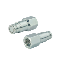 2 x Plokščia sausa hidraulinė greito prijungimo jungtis, kištukas, vidinis sriegis 1/2 colio