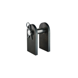 2 x Pilnas pavaros tvirtinimas prie rėmo, 15 mm skersmens kaištis su vielokaiščiu + dvi suvirinimo plokštės