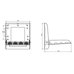 2 x Sulankstomas priekabos šoninis laiptelis