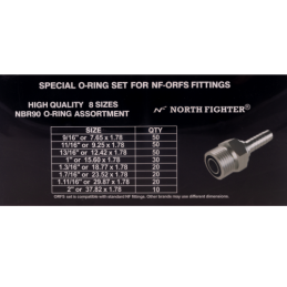 2 x UNF sandariklių rinkinys ORFS NBR jungtims, 250 vnt.