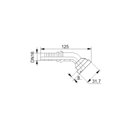 2 x Kampinis jungiamasis elementas SFS-45 1/2" DN16 1SN 2SN 4SN + tarpinė