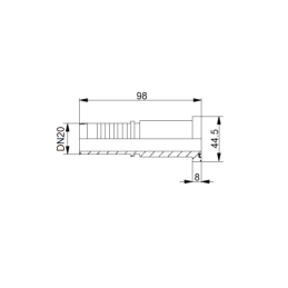 2 x Tiesus jungiamasis elementas SFL 1" DN20 1SN 2SN 4SN + tarpinė